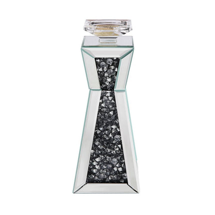 ACME 97618 Nowles Accent Candleholder (Set-2), Mirrored & Faux Stones