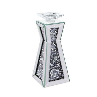 ACME 97618 Nowles Accent Candleholder (Set-2), Mirrored & Faux Stones ACME Furniture