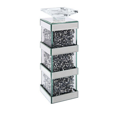 ACME 97619 Noralie Accent Candleholder (Set-2), Mirrored & Faux Diamonds ACME Furniture