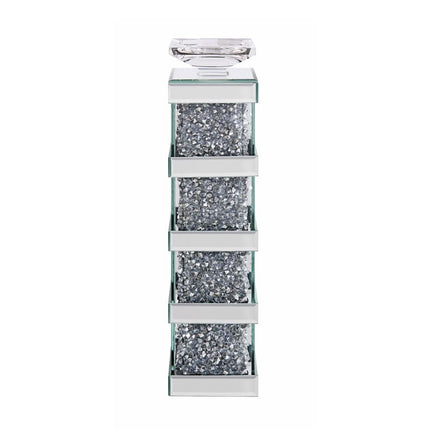 ACME 97620 Noralie Accent Candleholder (Set-2), Mirrored & Faux Diamonds