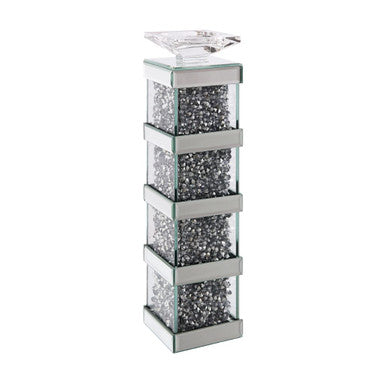ACME 97620 Noralie Accent Candleholder (Set-2), Mirrored & Faux Diamonds ACME Furniture