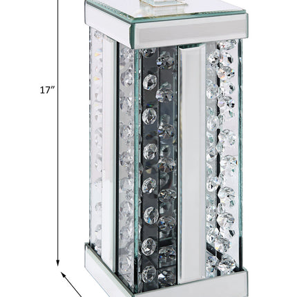 ACME 97621 Nysa Accent Candleholder (Set-2), Mirrored & Faux Crystals