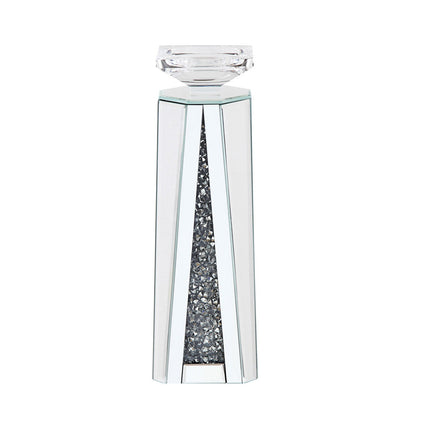 ACME 97624 Nowles Accent Candleholder (Set-2), Mirrored & Faux Stones