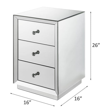 ACME 97675 Nyoka Accent Table, Mirrored