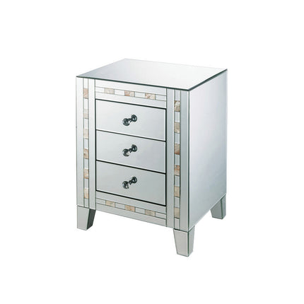 ACME 97676 Nasa Accent Table, Mirrored & Mother Pearl