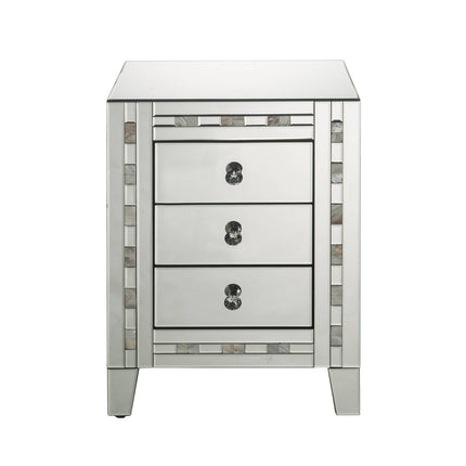 ACME 97676 Nasa Accent Table, Mirrored & Mother Pearl