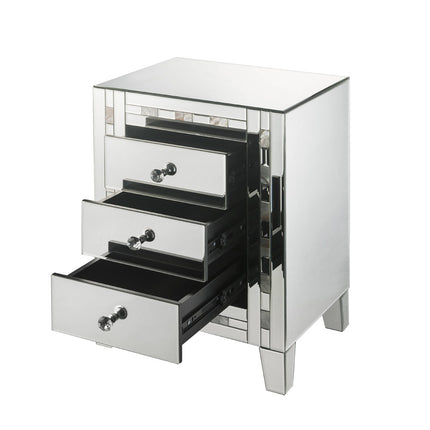 ACME 97676 Nasa Accent Table, Mirrored & Mother Pearl