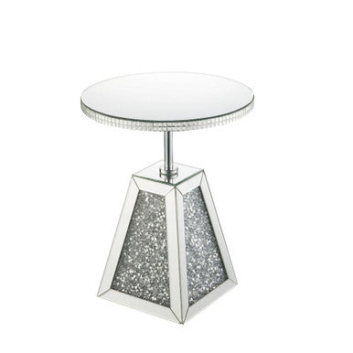 ACME 97702 Noralie Accent Table, Mirrored & Faux Diamonds ACME Furniture