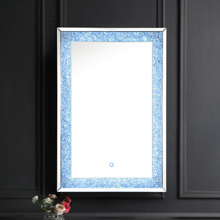ACME 97706 Noralie Wall Decor with LED, Mirrored & Faux Diamonds