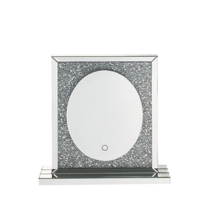 ACME 97707 Noralie Accent Decor with LED, Mirrored & Faux Diamonds