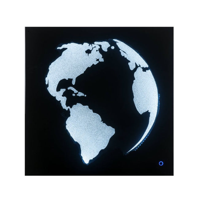 ACME 97718 Adamas Wall Art with LED, Smoky Glass & Faux Crystal