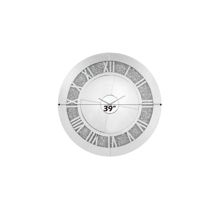 ACME 97723 Noralie Wall Clock, Mirrored & Faux Diamonds