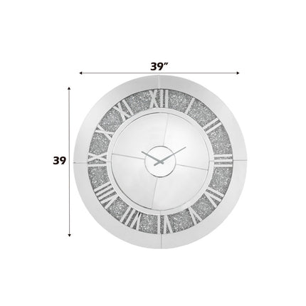 ACME 97723 Noralie Wall Clock, Mirrored & Faux Diamonds