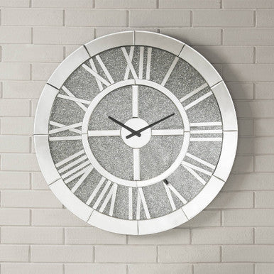 ACME 97724 Nowles Wall Clock, Mirrored ACME Furniture