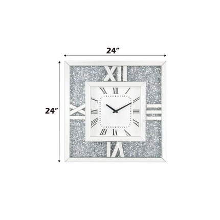 ACME 97727 Noralie Wall Clock, Mirrored & Faux Diamonds