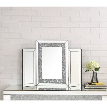 ACME 97731 Noralie Accent Decor, Mirrored & Faux Diamonds