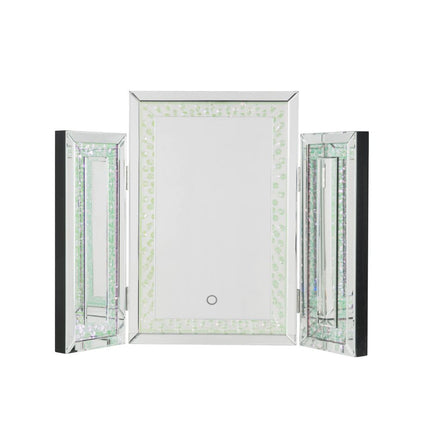ACME 97732 Nysa Accent Decor with LED, Mirrored & Faux Crystals