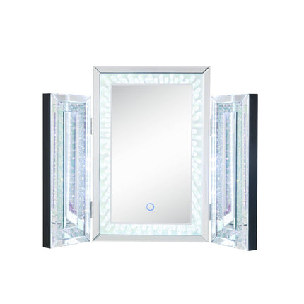 ACME 97732 Nysa Accent Decor with LED, Mirrored & Faux Crystals