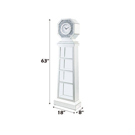 ACME 97736 Noralie Grandfather Clock, Mirrored & Faux Diamonds