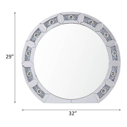 ACME 97748 Noralie Wall Decor (LED), Mirrored & Faux Diamonds