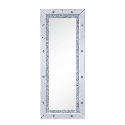 ACME 97754 Noralie Accent Mirror (Floor), Mirrored & Faux Diamonds
