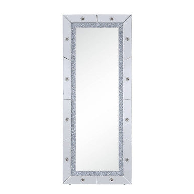 ACME 97754 Noralie Accent Mirror (Floor), Mirrored & Faux Diamonds ACME Furniture