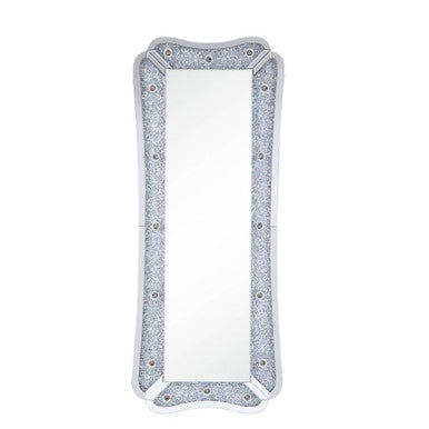 ACME 97755 Noralie Accent Mirror (Floor), Mirrored & Faux Diamonds ACME Furniture