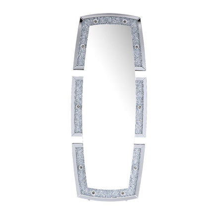 ACME 97759 Noralie Accent Mirror (Floor), Mirrored & Faux Diamonds