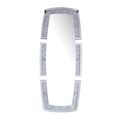 ACME 97759 Noralie Accent Mirror (Floor), Mirrored & Faux Diamonds ACME Furniture