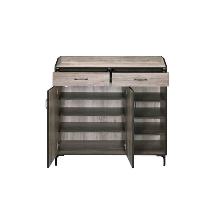 ACME 97783 Pavati Cabinet, Rustic Gray Oak