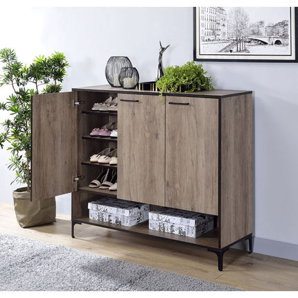 ACME 97785 Pavati Cabinet, Rustic Gray Oak