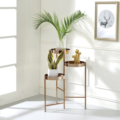 ACME 97795 Namid Plant Stand, Gold ACME Furniture