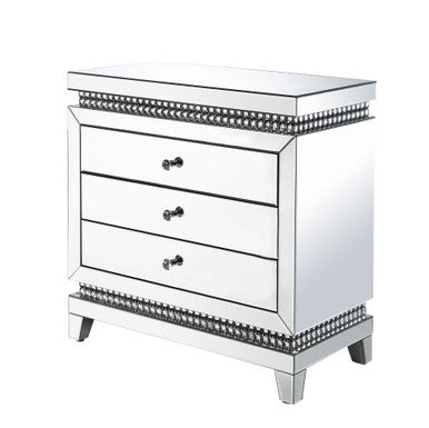 ACME 97811 Lotus Console Table, Mirrored & Faux Crystals Inlay ACME Furniture
