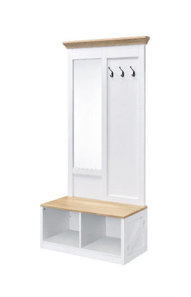 ACME 97830 Melati Hall Tree, Light Oak & White Finish ACME Furniture