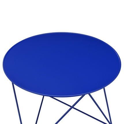 ACME 97840 Epidia Accent Table, Blue Finish