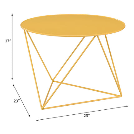 ACME 97841 Epidia Accent Table, Yellow Finish