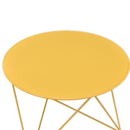 ACME 97841 Epidia Accent Table, Yellow Finish