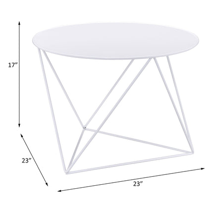 ACME 97842 Epidia Accent Table, White Finish