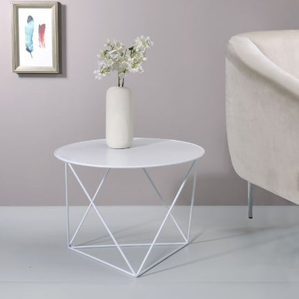 ACME 97842 Epidia Accent Table, White Finish