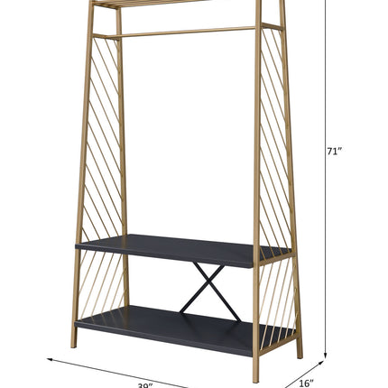 ACME 97850 Pahor Hall Tree, Gold & Black Finish