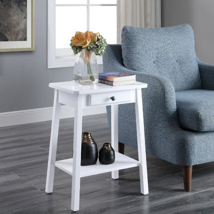 ACME 97859 Kaife Accent Table, White Finish