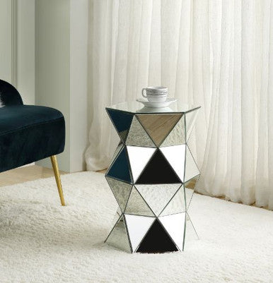 ACME 97942 Meria Pedestal, Mirrored ACME Furniture
