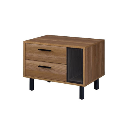 ACME 97964 Trolgar Accent Table, Brown Oak & Black Finish