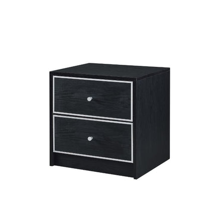 ACME 97966 Jabir Accent Table, Brown Walnut & Black Finish