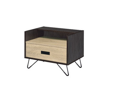 ACME 97968 Melkree Accent Table, Oak & Black Finish ACME Furniture