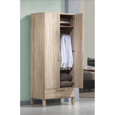 ACME 98090 Odella Wardrobe, Light Oak (1Set/2Ctn) ACME Furniture