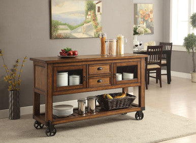 ACME 98180 Kadri Kitchen Cart, Distressed Chestnut ACME Furniture