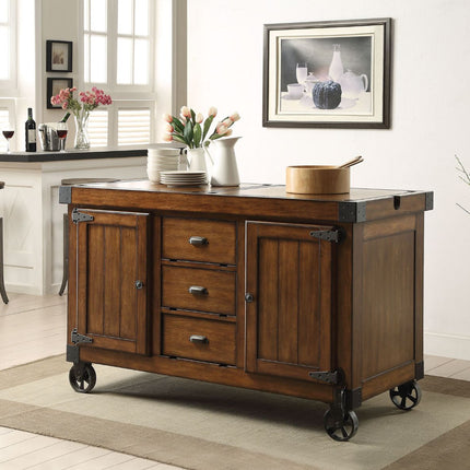 ACME 98186 Kabili Kitchen Cart, Antique Tobacco