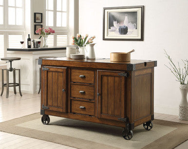 ACME 98186 Kabili Kitchen Cart, Antique Tobacco ACME Furniture