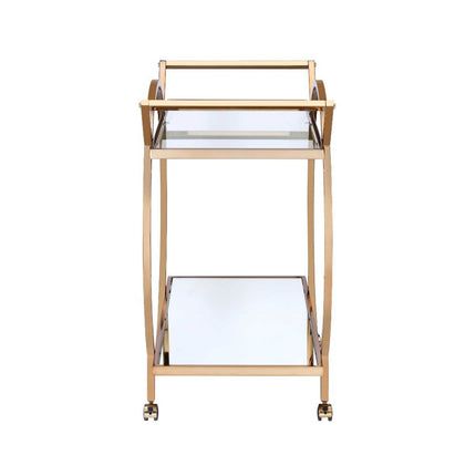 ACME 98295 Traverse Serving Cart, Champagne & Mirrored